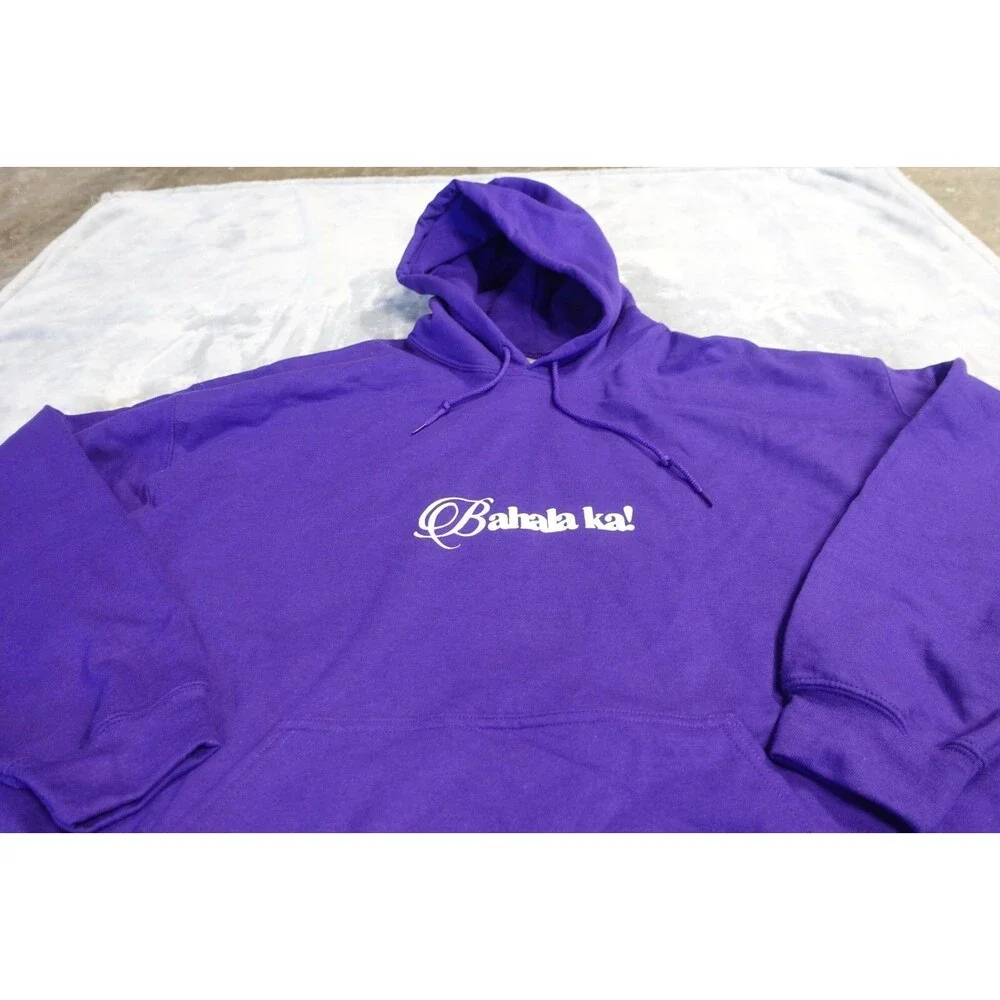 Kng Studios Bahala ka!‎ Men's Size 2XL Purple Pull Over Hoodie Sweatshirt